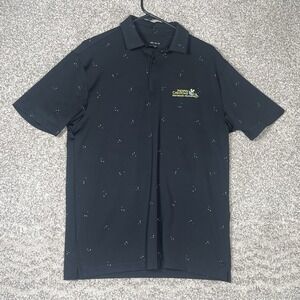 Under Armour Polo Shirt Mens Medium The Playoff Polo Black Palm Springs Golf Tee